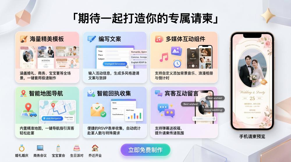 电子请柬平台深度实测｜平价高性价比优选，办宴直接抄作业